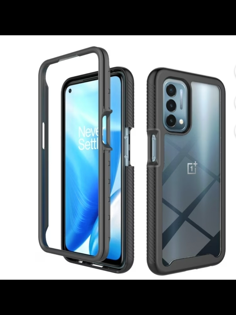 OnePlus Black Dual-Layer Clear-Back Protective Case